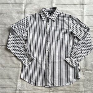 Apt. 9 Black and White Casual Button Down Shirt